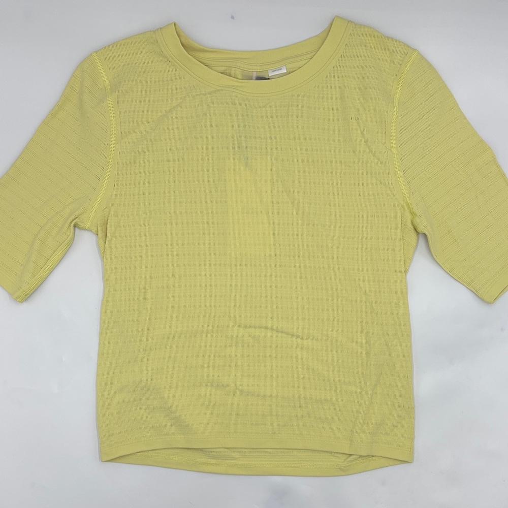 CALIA Seamless Crop Elbow Tee in Fresh Hay